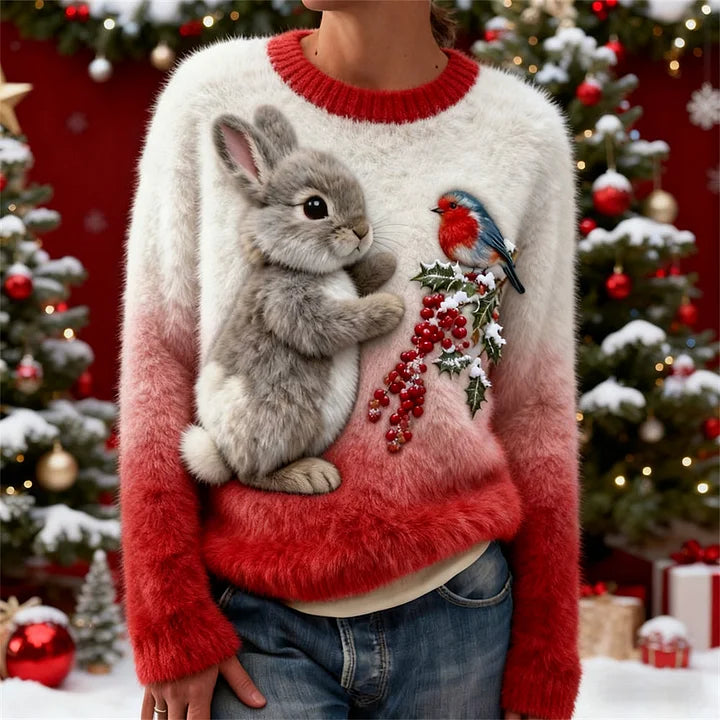 Suzette | Christmas Bunny Plush Sweater