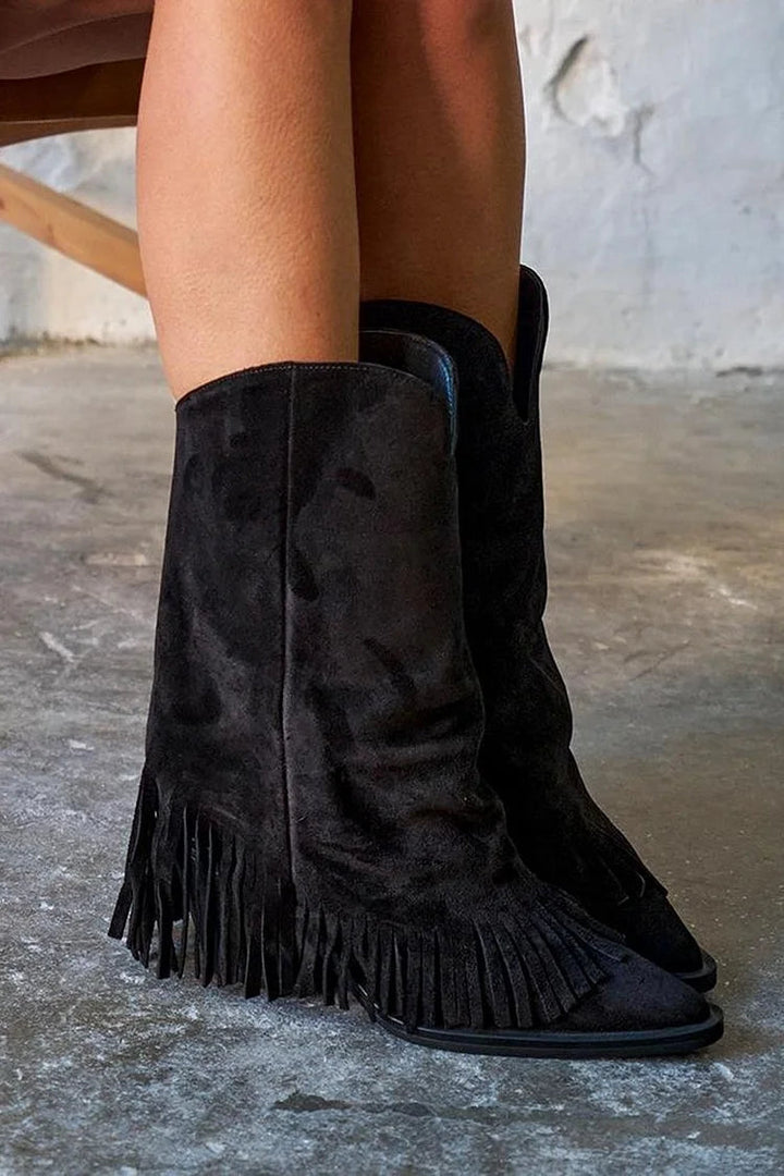 Élise™ | Fringed Suede Boots