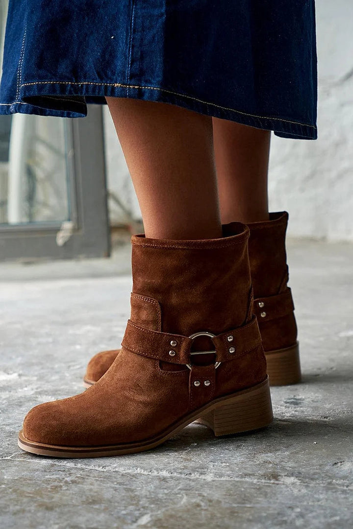 Juliette™ | Vintage Buckle Ankle Boots