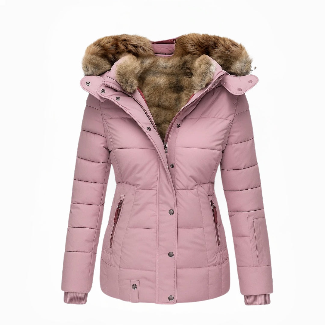 Agathe | Elegant Down Jacket with Warm Lining and Soft Hood
