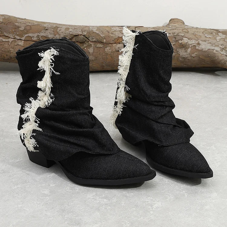 Kaia™ | Stylish Denim Boots