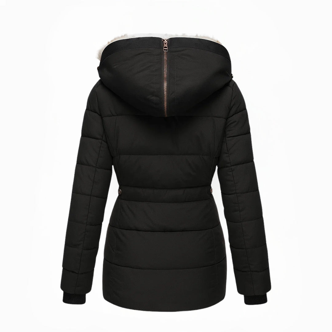Agathe | Elegant Down Jacket with Warm Lining and Soft Hood