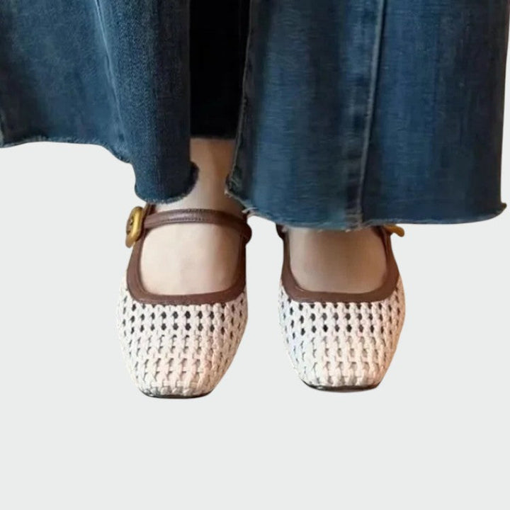 Mary Boutique™ - Woven Buckle Mary Jane Shoes