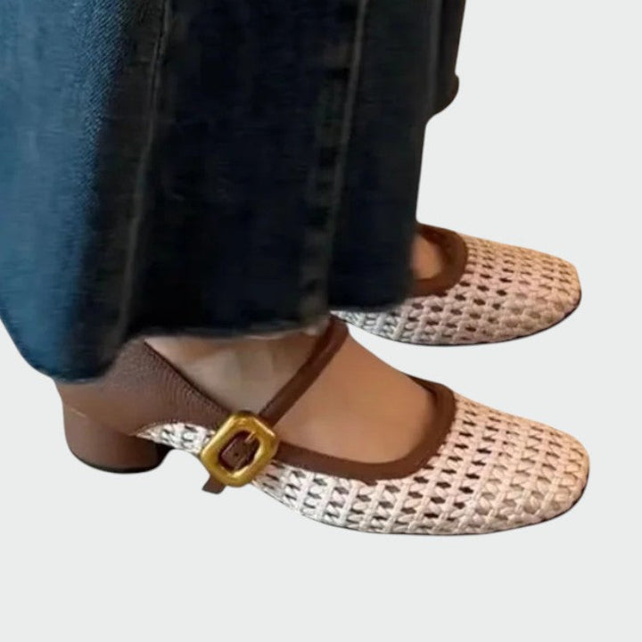 Mary Boutique™ - Woven Buckle Mary Jane Shoes