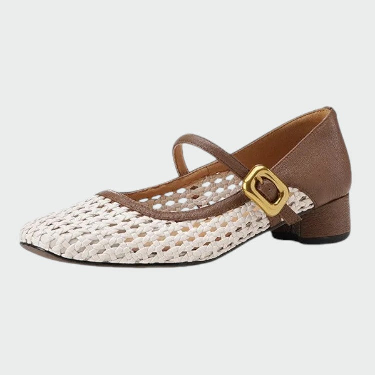 Mary Boutique™ - Woven Buckle Mary Jane Shoes