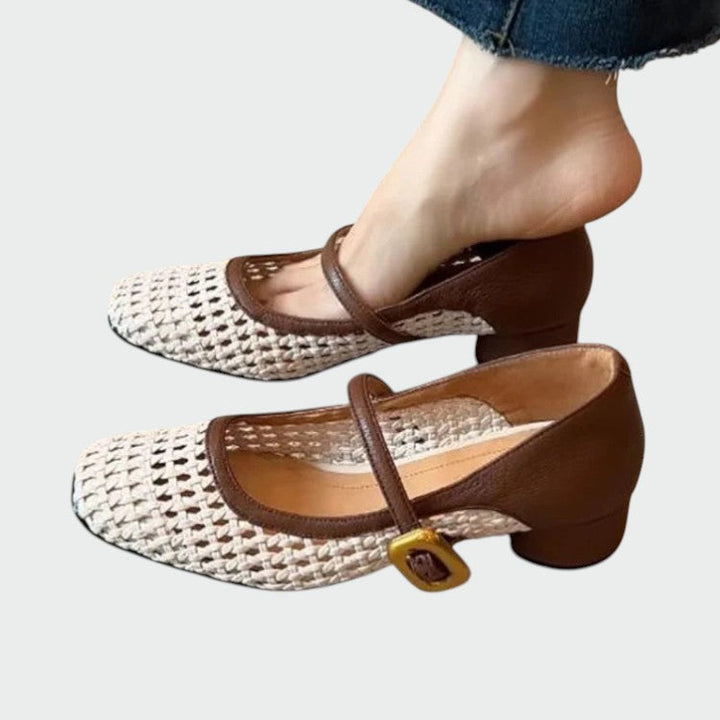 Mary Boutique™ - Woven Buckle Mary Jane Shoes