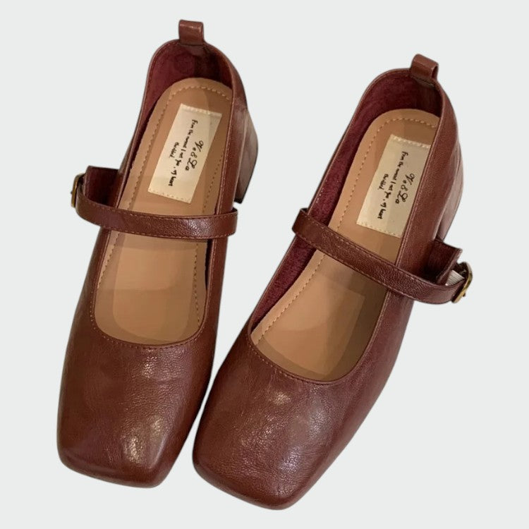 Mary Boutique™ – Square Tip High Heeled Mary Jane Shoes