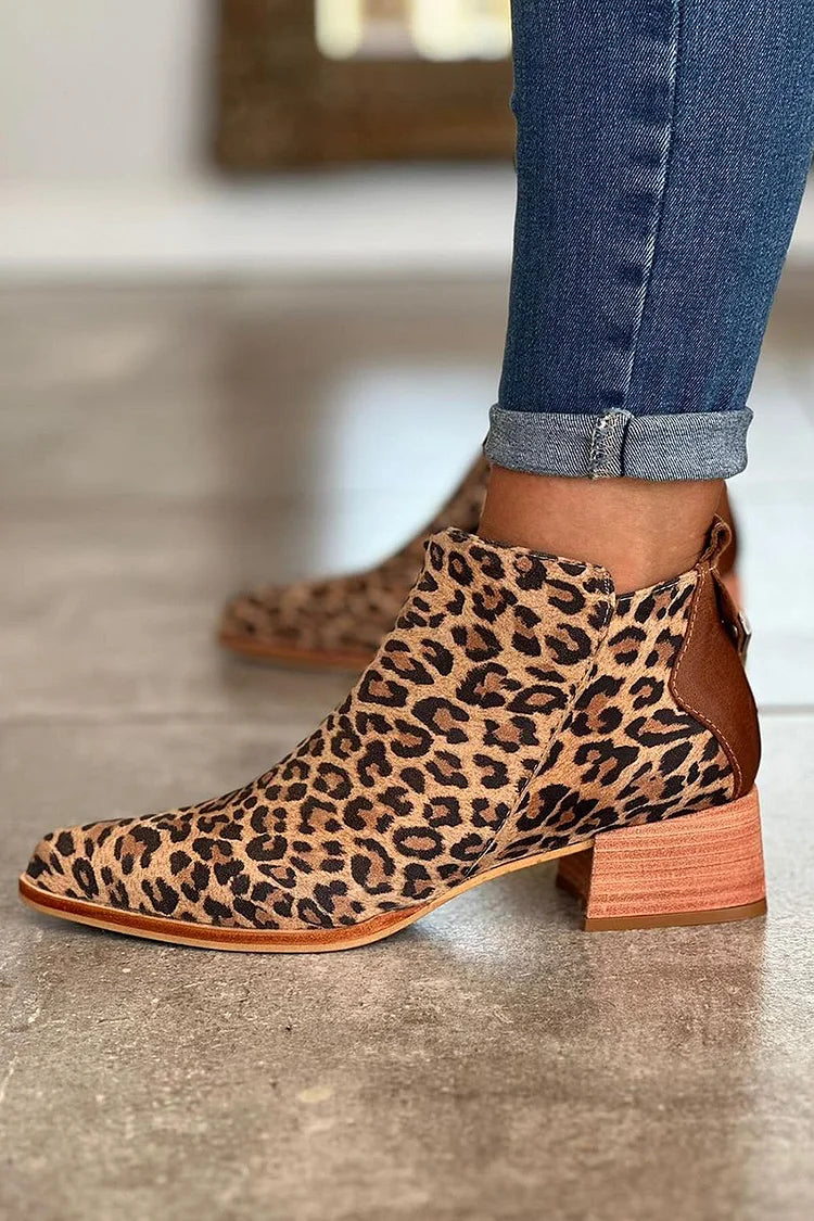 Mathilde™ | Leopard Ankle Boots