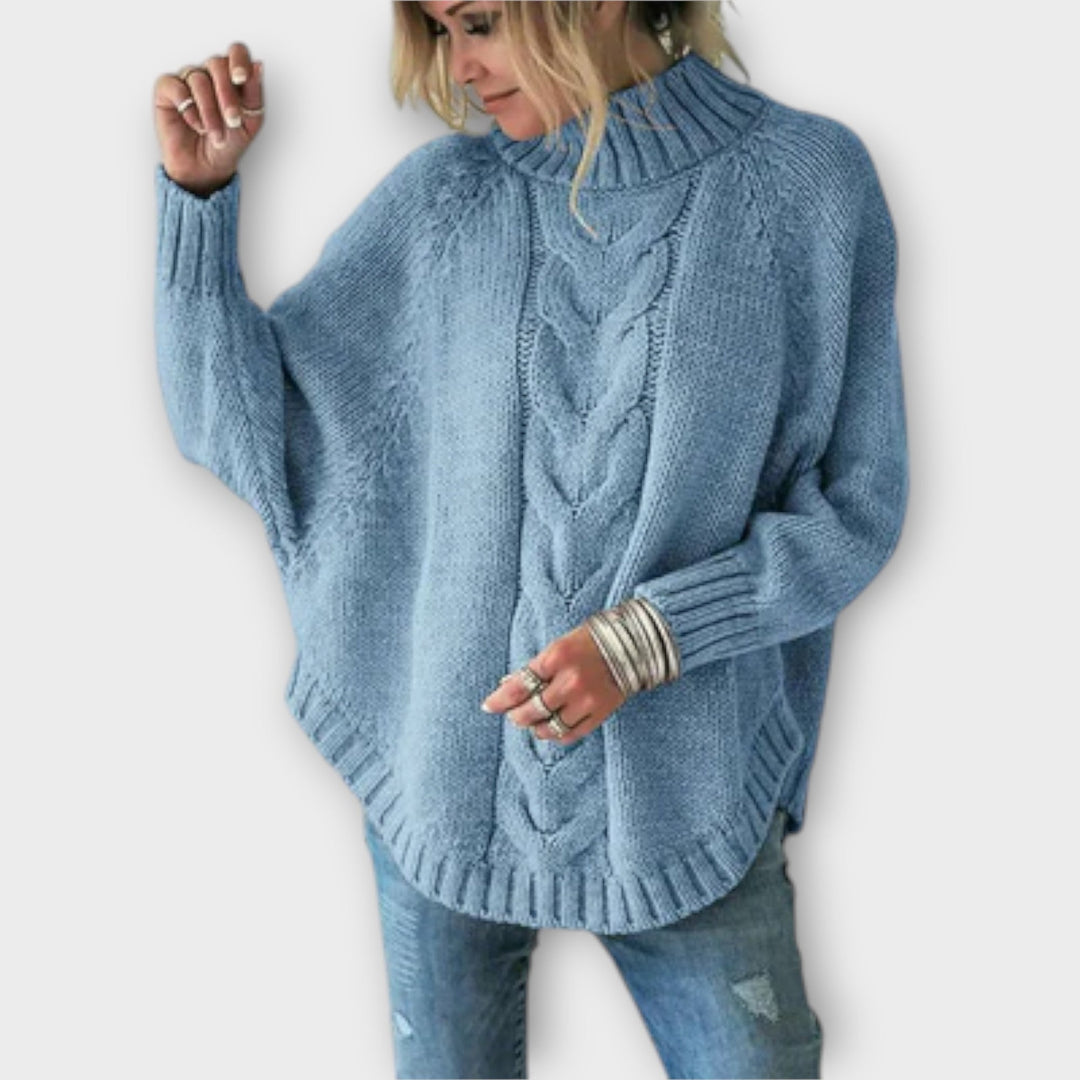 Elysian - Woven Sweater with Cable Knit Pattern