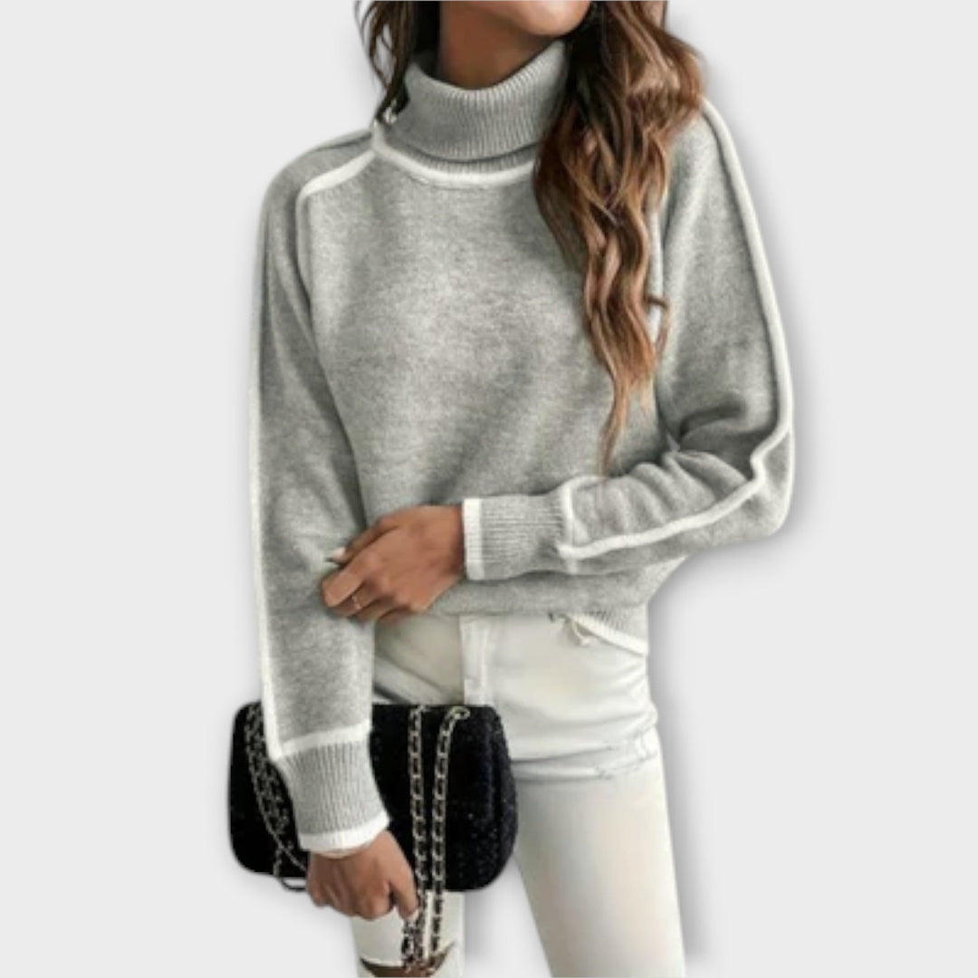 Aurora - Comfortable Sweater with High Collar