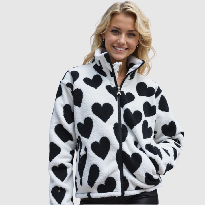 Thora | Fleece sweatshirt with heart print