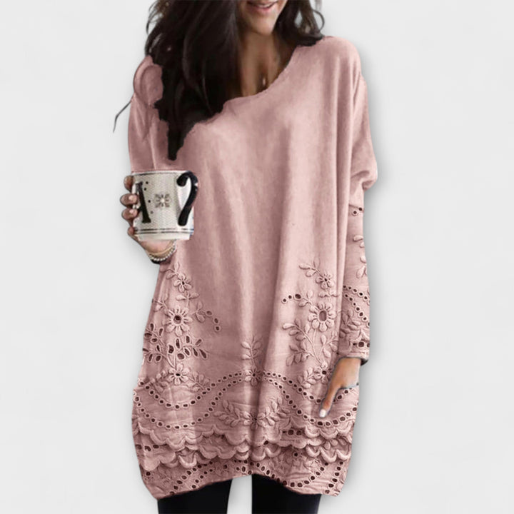 Riley – Printed and Embroidered Sweater