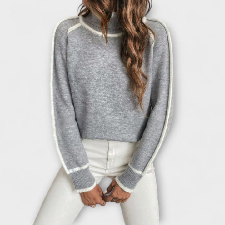 Aurora - Comfortable Sweater with High Collar