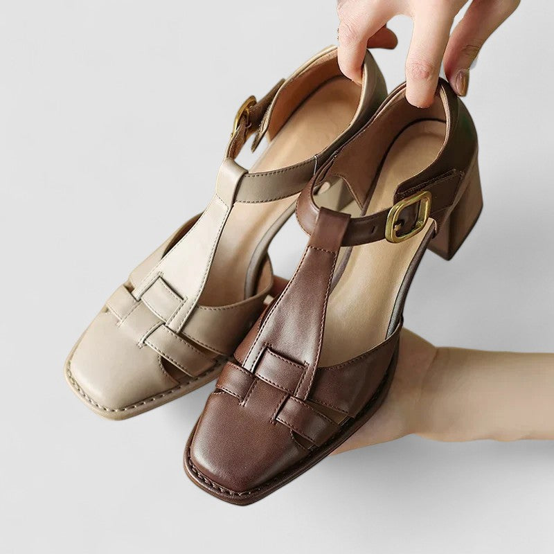 Mary Boutique™ – Orthopedic T-Strap Block Heels
