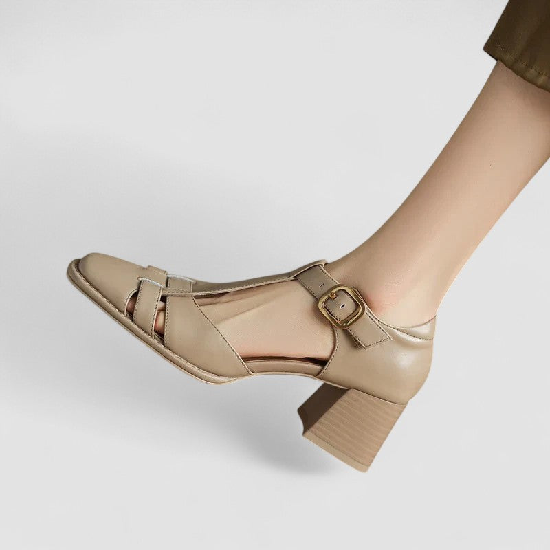 Mary Boutique™ – Orthopedic T-Strap Block Heels