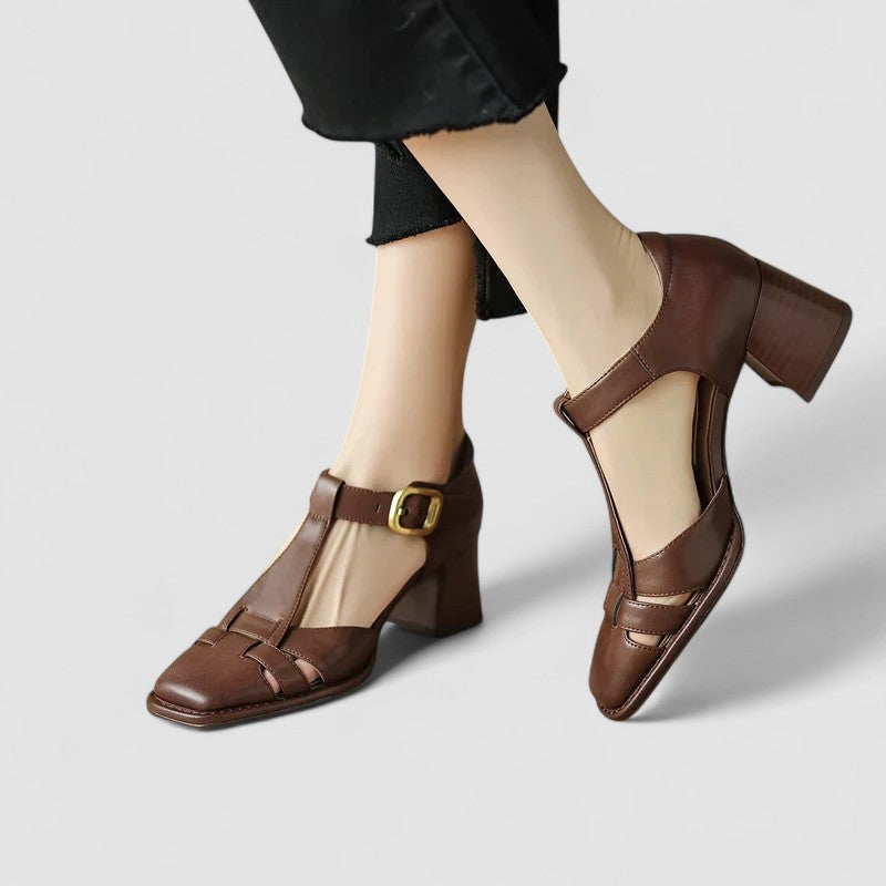 Mary Boutique™ – Orthopedic T-Strap Block Heels