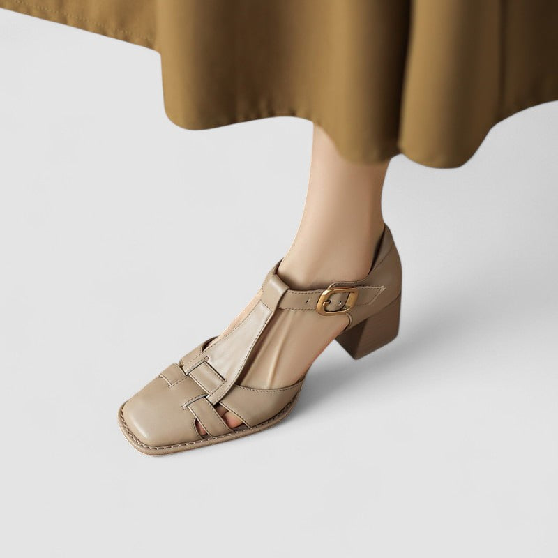 Mary Boutique™ – Orthopedic T-Strap Block Heels