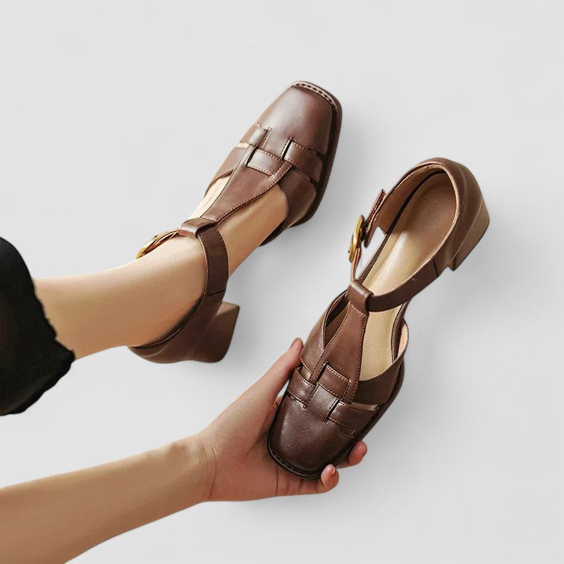 Mary Boutique™ – Orthopedic T-Strap Block Heels
