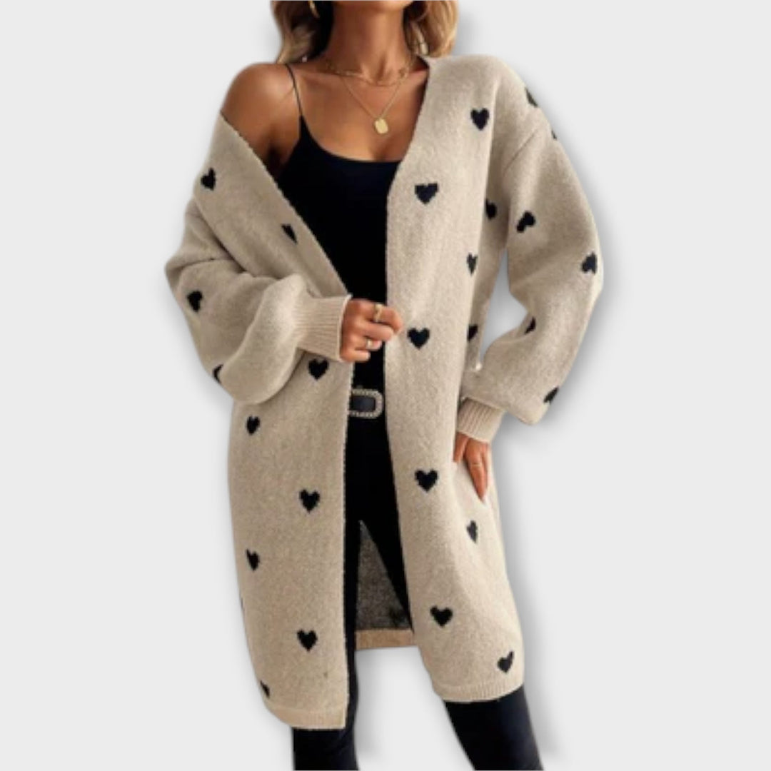 Julia - Heart Pattern Cardigan