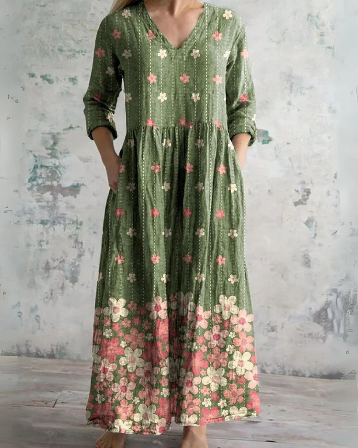 Seraphine | Vintage Floral Maxi Dress