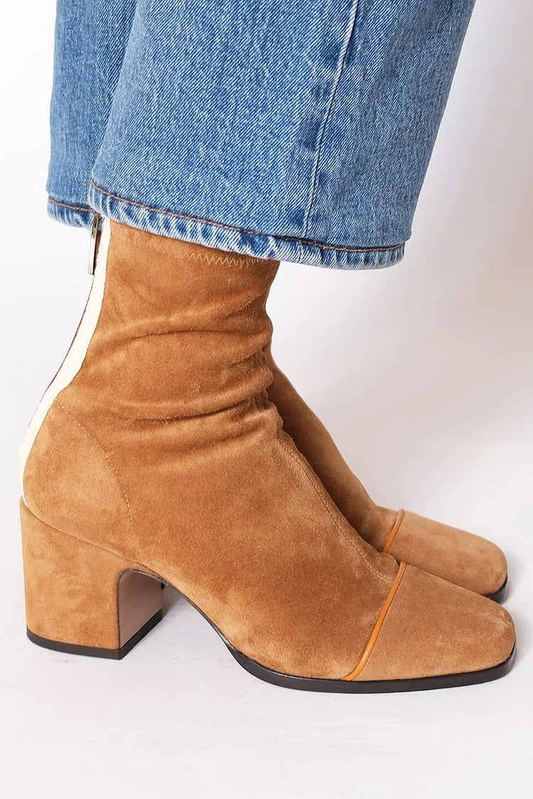 Vivienne™ | Modern Contrast Ankle Boots
