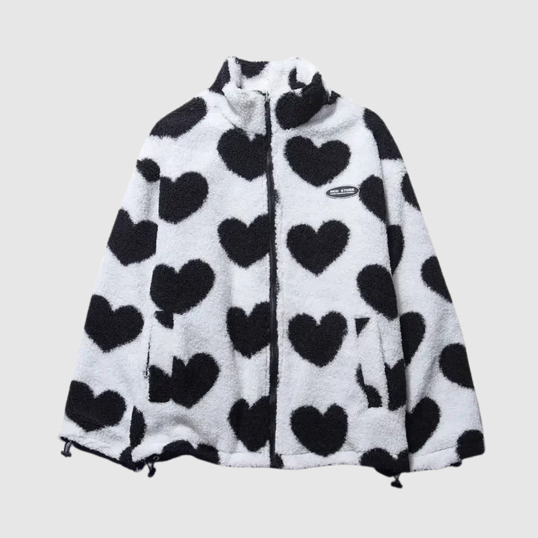 Thora | Fleece sweatshirt with heart print