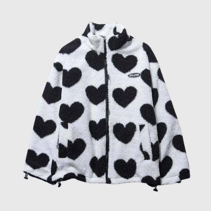Thora | Fleece sweatshirt with heart print