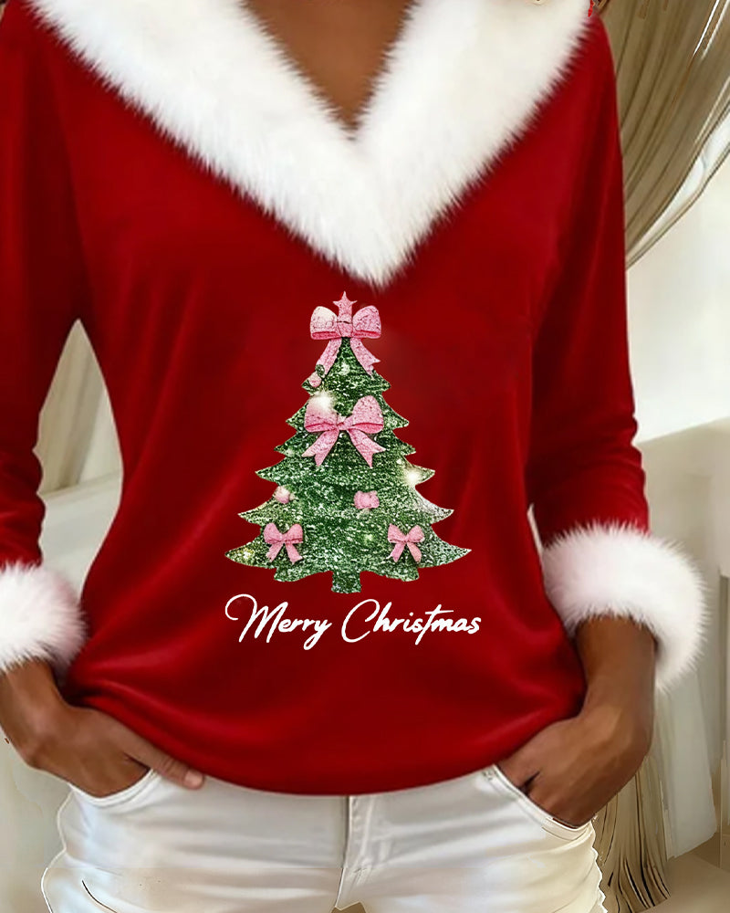 Lotte™ – Warm Holiday Sweater with V-Neck