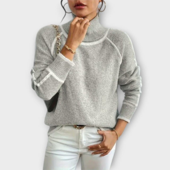 Aurora - Comfortable Sweater with High Collar