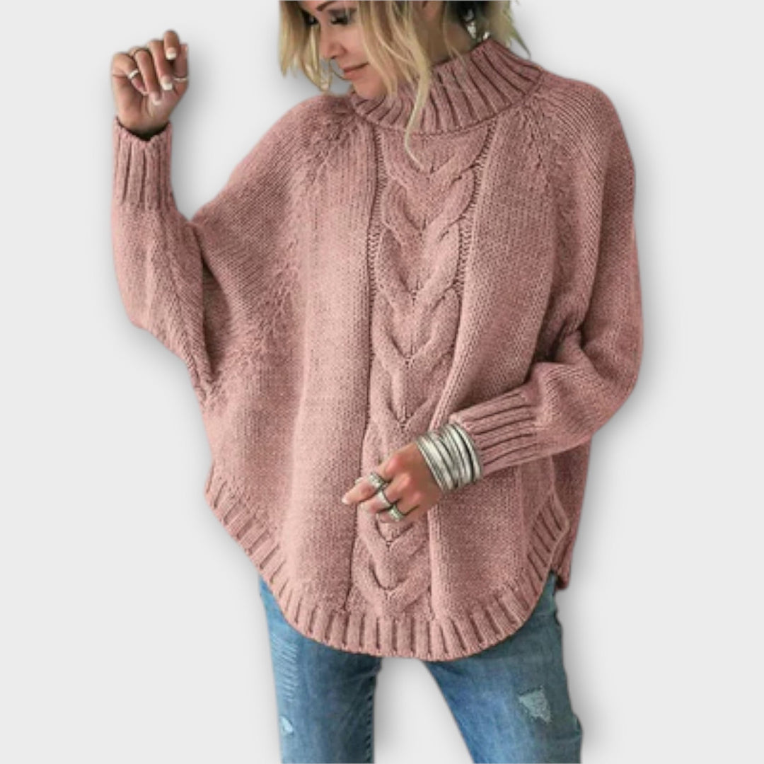 Elysian - Woven Sweater with Cable Knit Pattern