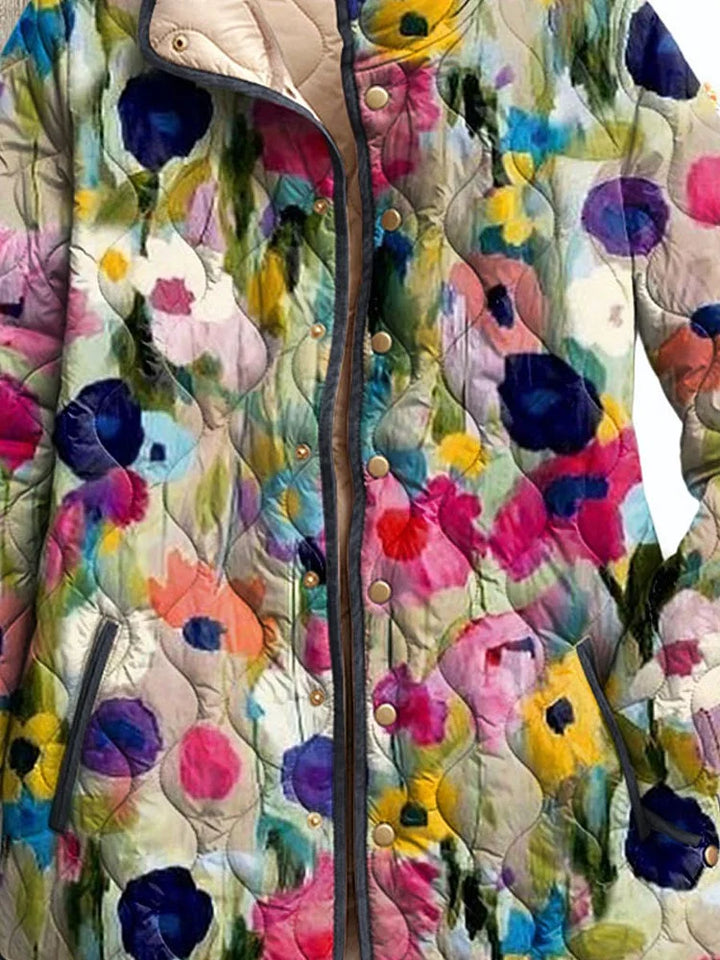 Women's Vintage Charming Floral Casual Quilted Jacket (Pre-order, see description)