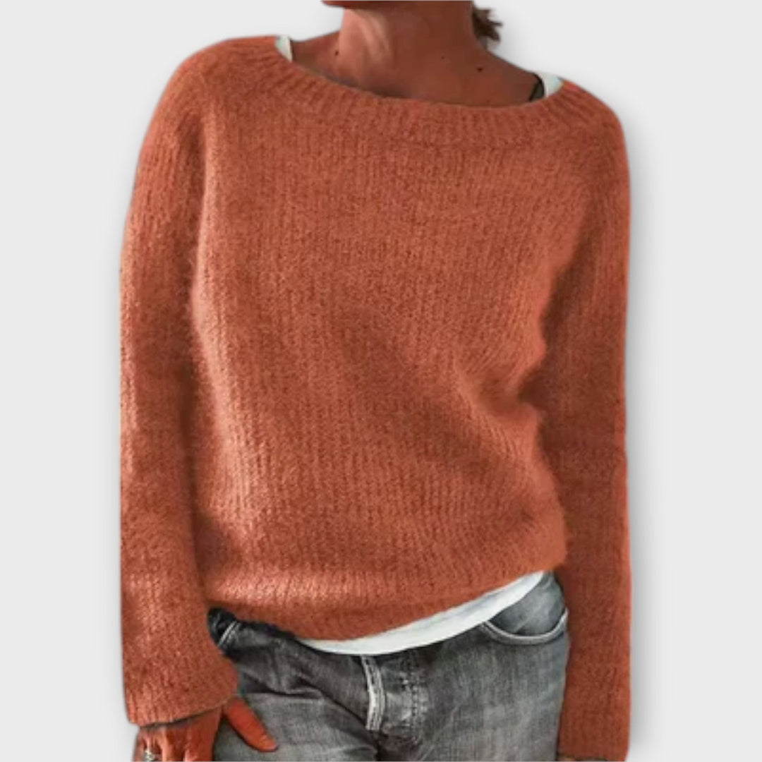 Regina – Solid Color Knit Sweater