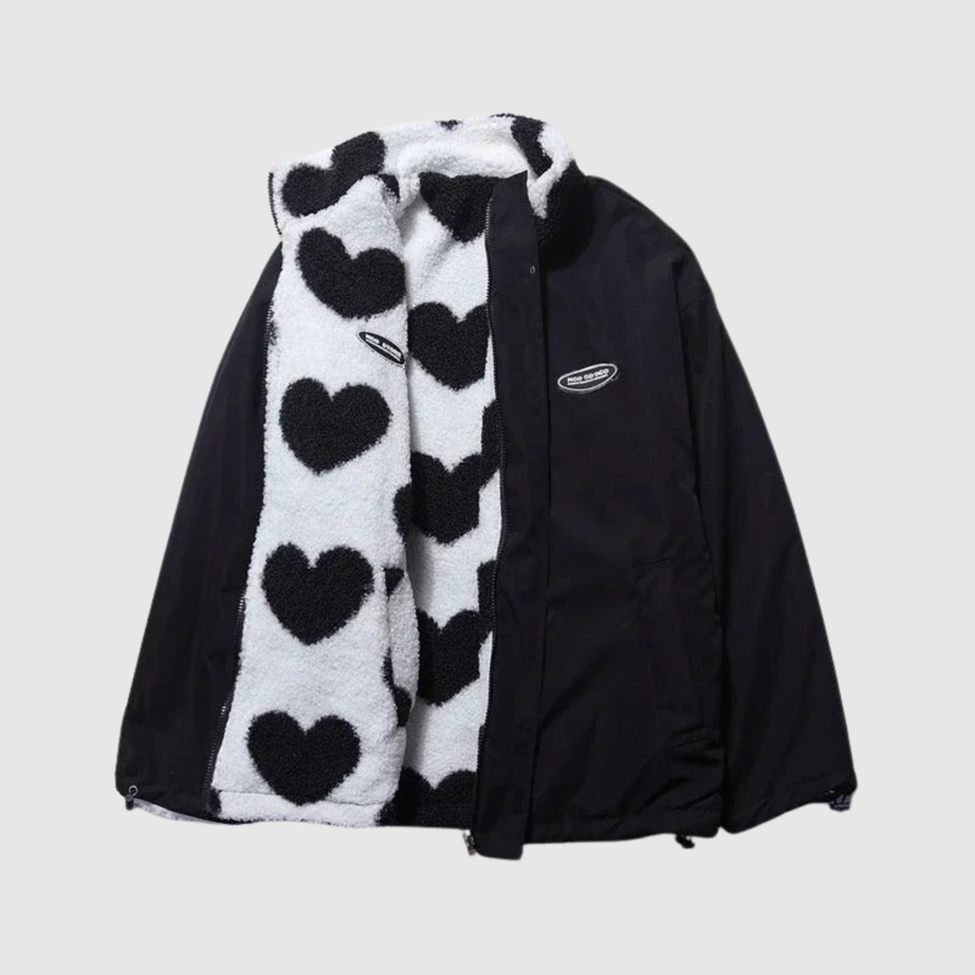 Thora | Fleece sweatshirt with heart print