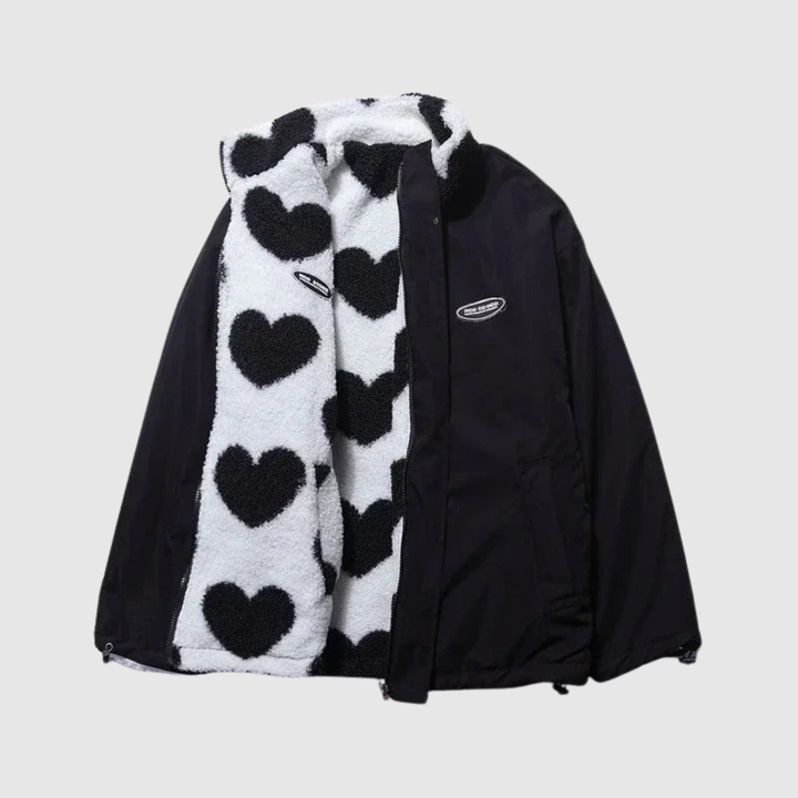 Thora | Fleece sweatshirt with heart print