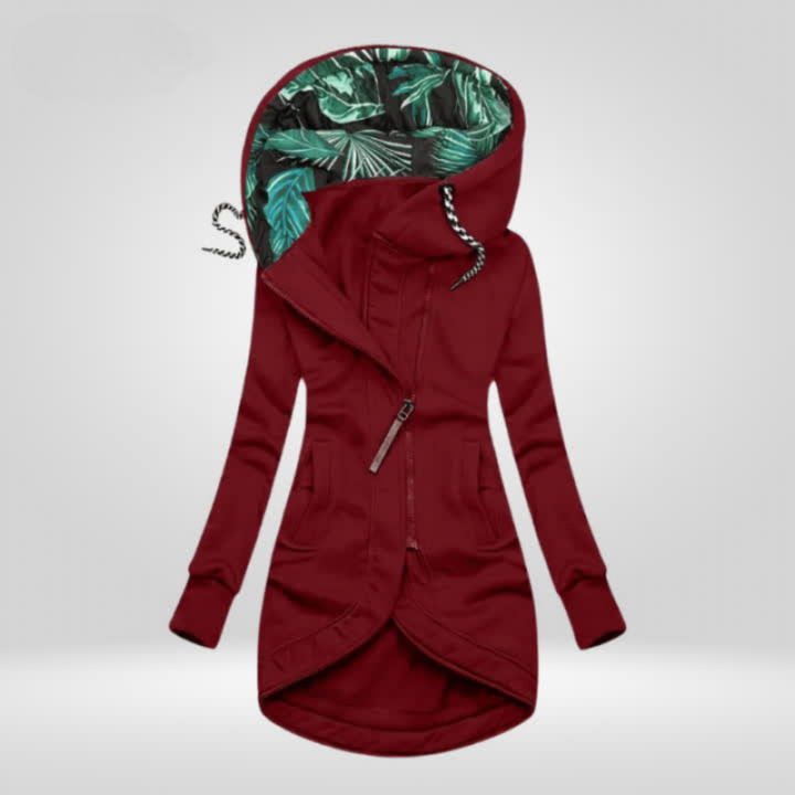 Pascale | Asymmetrical Autumn Hoodie Jacket with Zipper