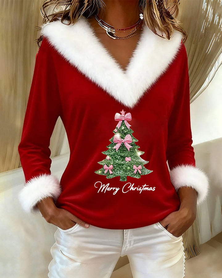 Lotte™ – Warm Holiday Sweater with V-Neck