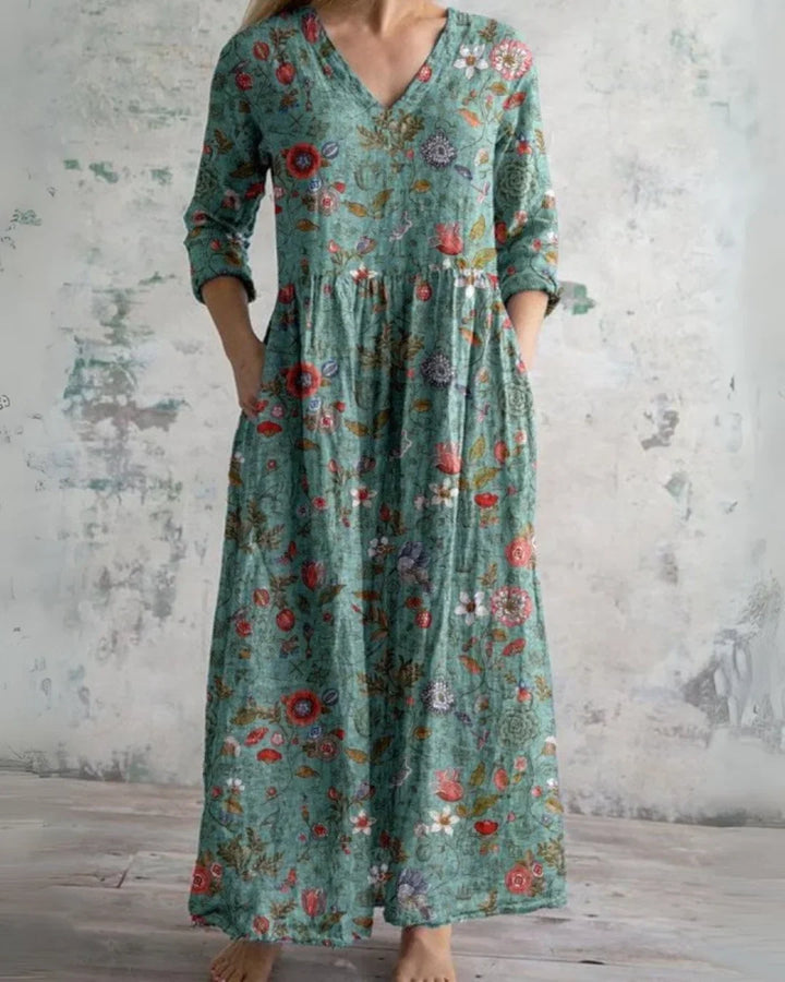Seraphine | Vintage Floral Maxi Dress