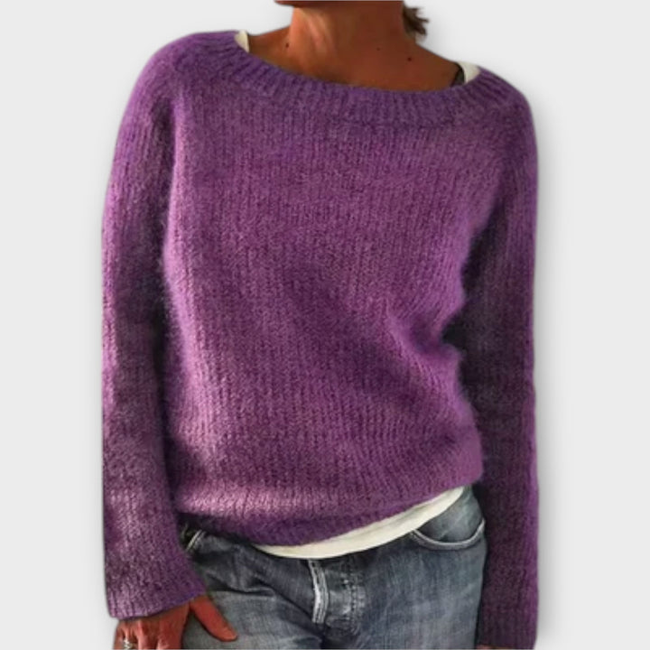 Regina – Solid Color Knit Sweater
