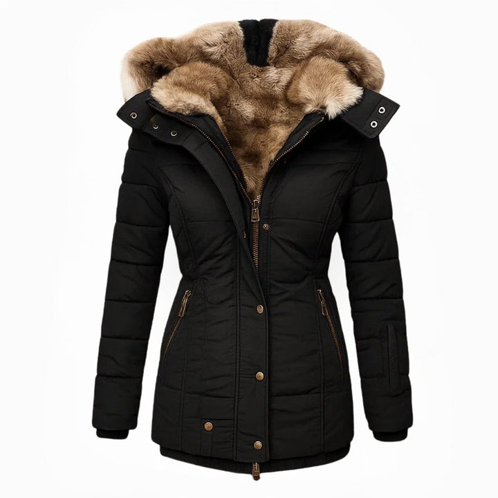 Agathe | Elegant Down Jacket with Warm Lining and Soft Hood