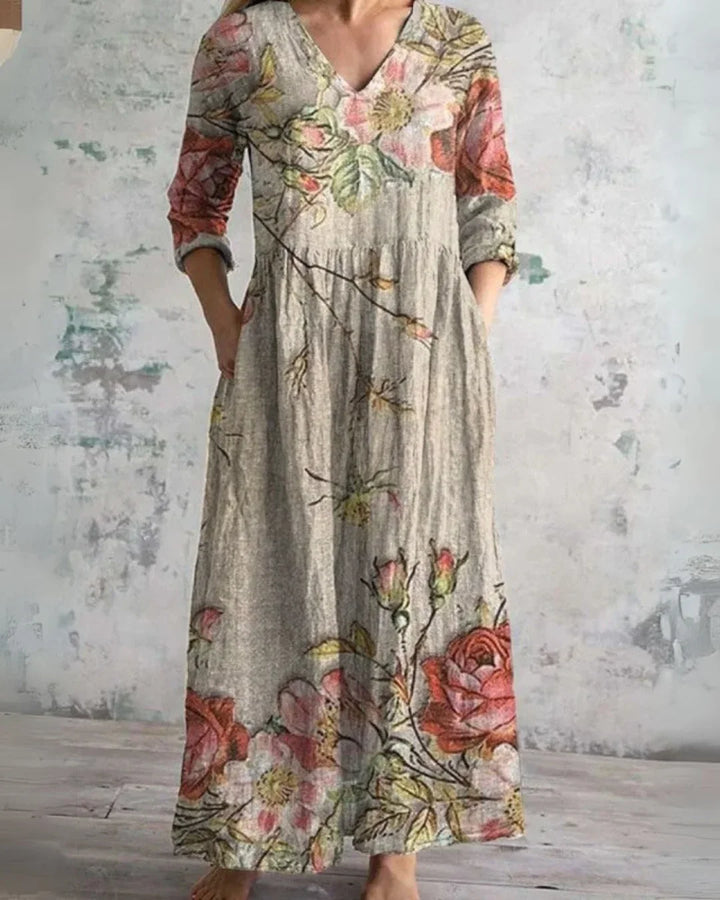 Seraphine | Vintage Floral Maxi Dress