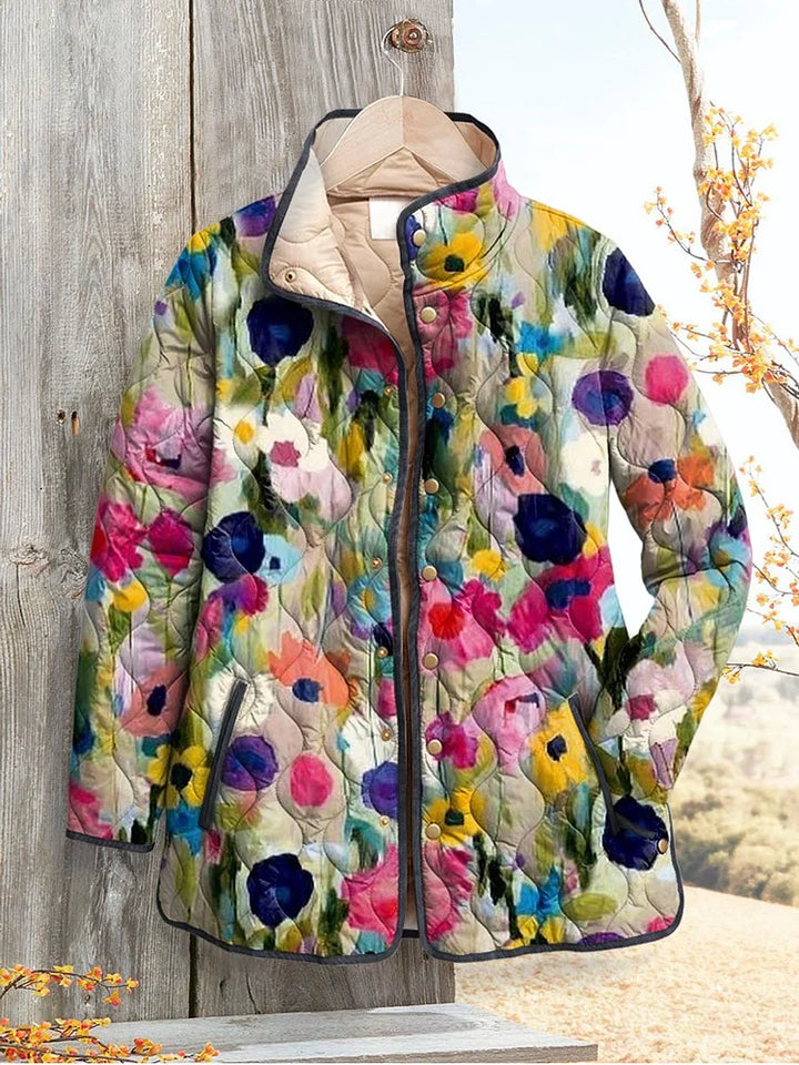 Women's Vintage Charming Floral Casual Quilted Jacket (Pre-order, see description)