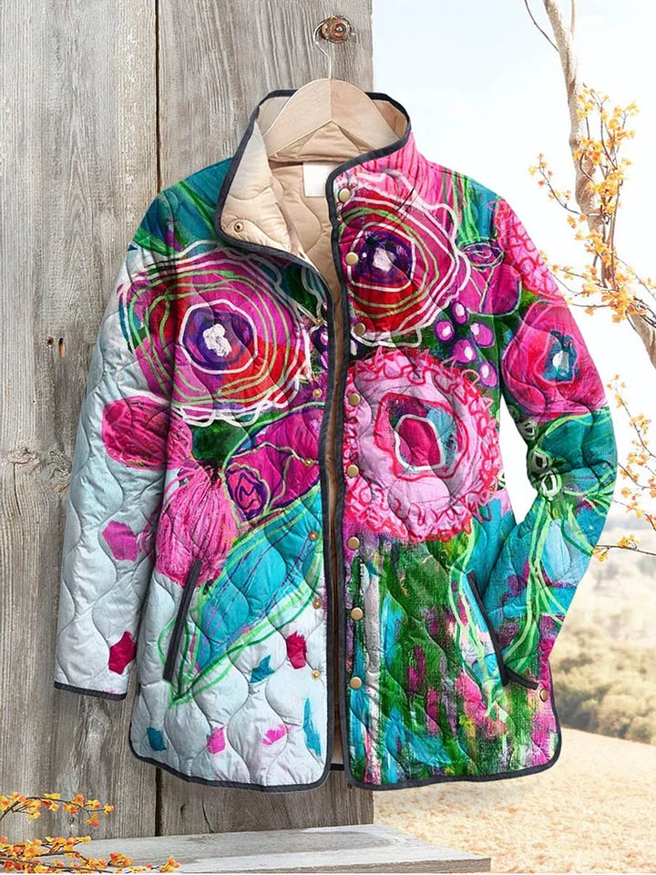 Charming Women's Jacket with Floral Pattern (Pre-order, see description)