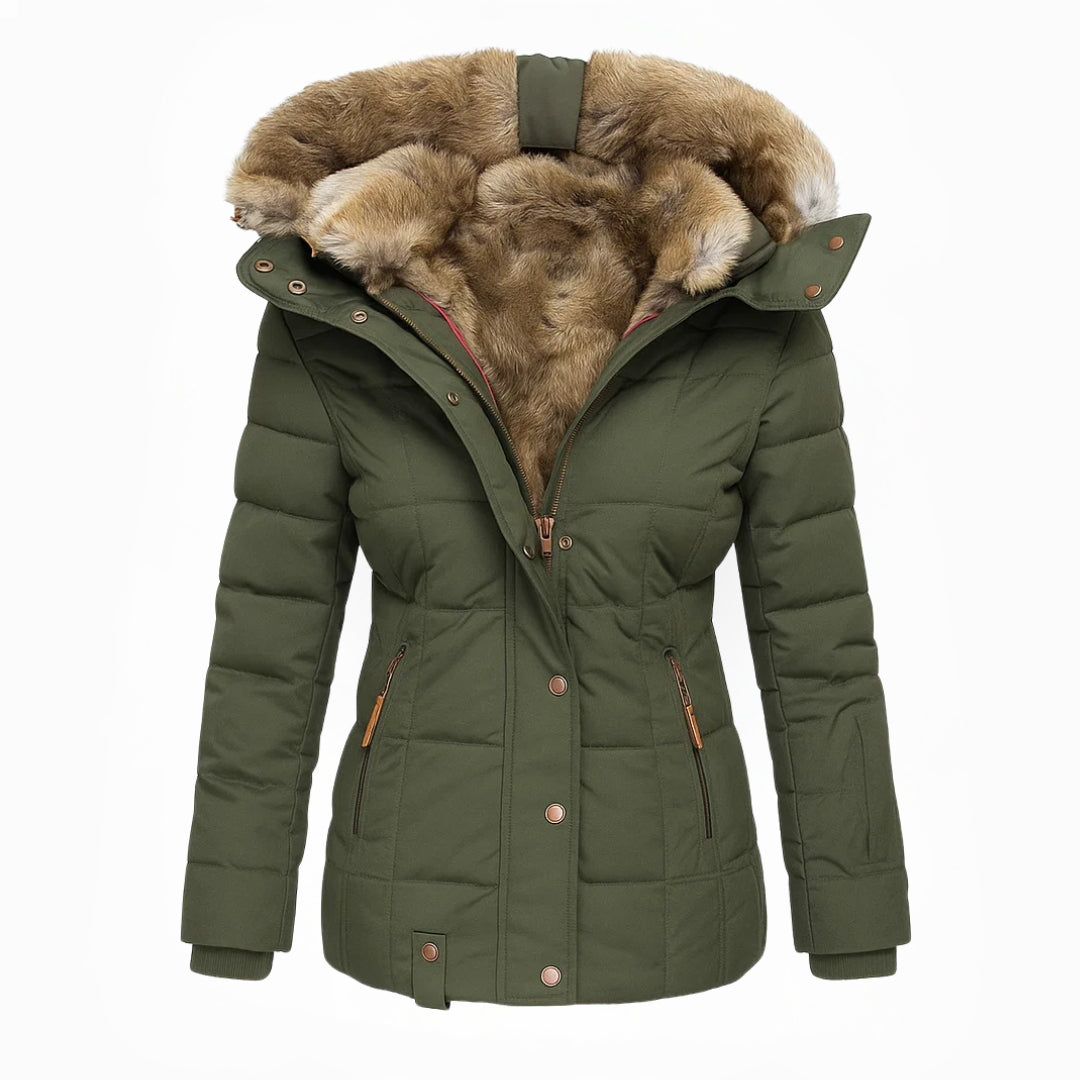 Agathe | Elegant Down Jacket with Warm Lining and Soft Hood
