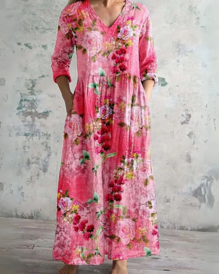 Seraphine | Vintage Floral Maxi Dress