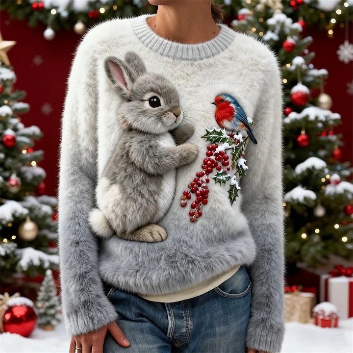 Suzette | Christmas Bunny Plush Sweater