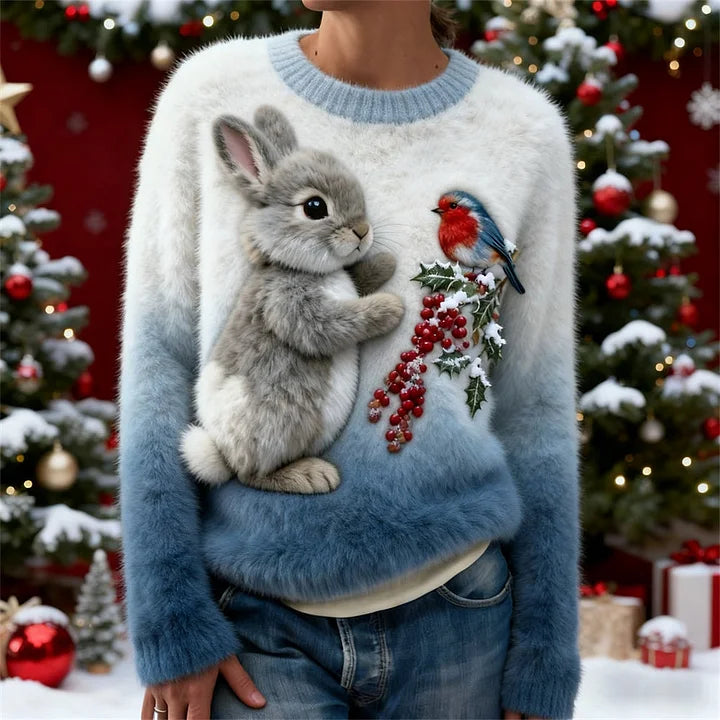 Suzette | Christmas Bunny Plush Sweater