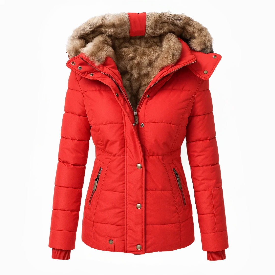 Agathe | Elegant Down Jacket with Warm Lining and Soft Hood