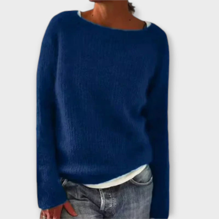 Regina – Solid Color Knit Sweater