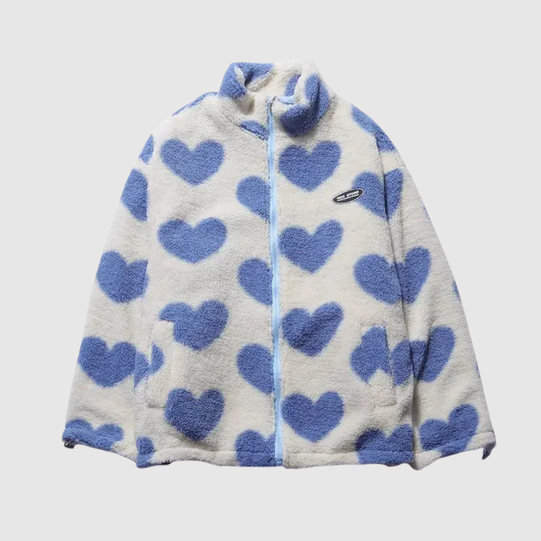Thora | Fleece sweatshirt with heart print