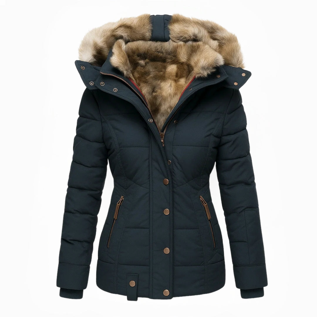Agathe | Elegant Down Jacket with Warm Lining and Soft Hood